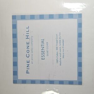 Pine Cone Hill Essential White Duvet Cover NWT